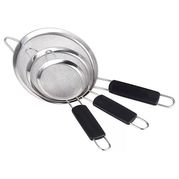 3-Piece Stainless Steel Fine Mesh Strainers