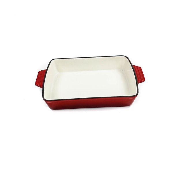 Red Enamel Casserole Dish