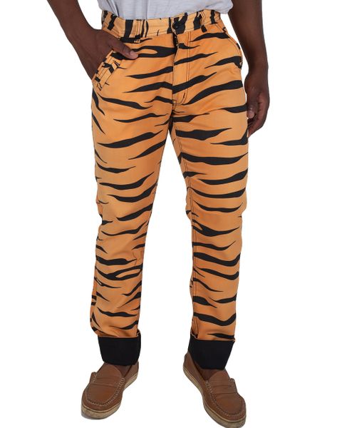 DSI - Wildly Fashionable Tiger Print Straight Leg Chino's