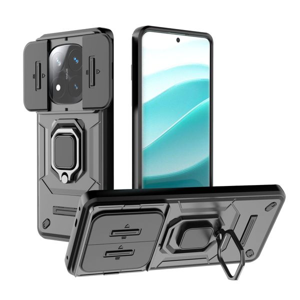 Window Pushing Ring Phone Case Compatible with Redmi Note 14 Pro Plus 5G