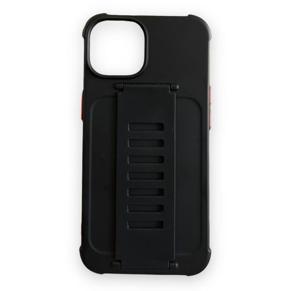 Silicone Case With Cut Out Hand Strap for iPhone 14 -Black