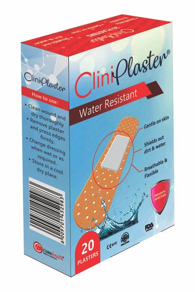 Clinic Health - Water Resistant Plasters (20 Per Box) x 10