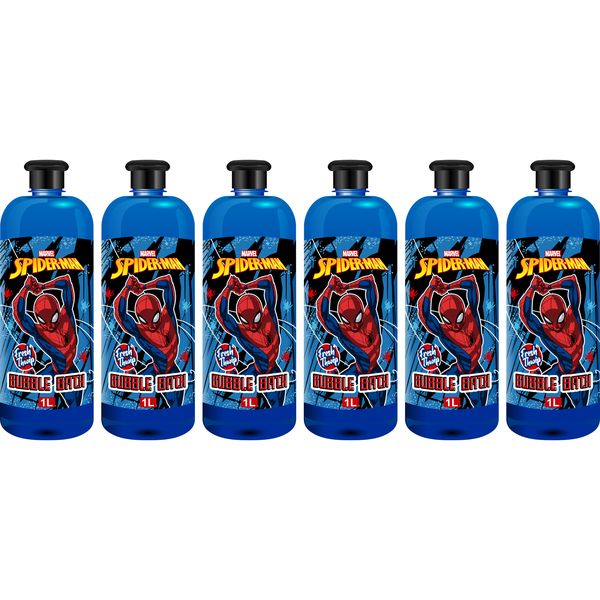 SPIDER-MAN By MARVEL Official Licensed Kids Bubble Bath 1 Litre- 6 Pack