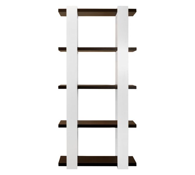 Sidra Two-Tone Bookshelf Ivory Oak 340 x 890 x 1800 mm