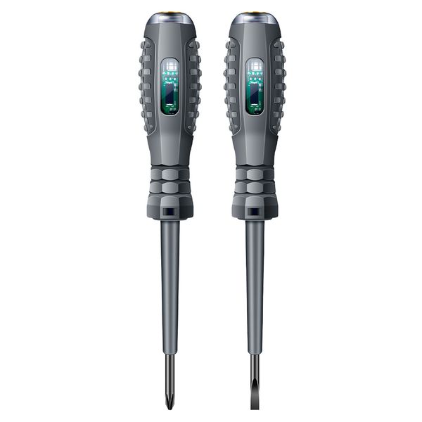 2Piece Color Light Measuring Pen, Straight Cross Screwdriver