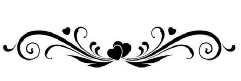 Heart Flourish Border Vinyl Wall Decor