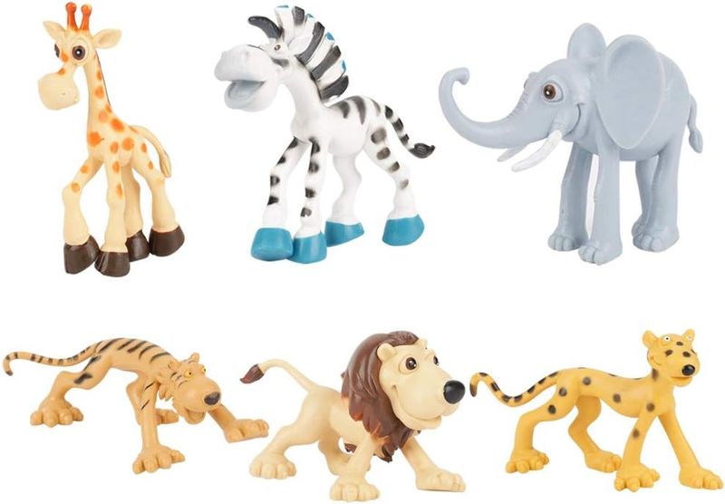 Wild Animal Toy Figure For Kids - 6-Piece