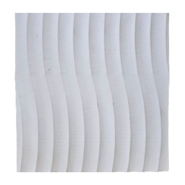 16mm White Cladding Board PVC - Bullnose Wave Design