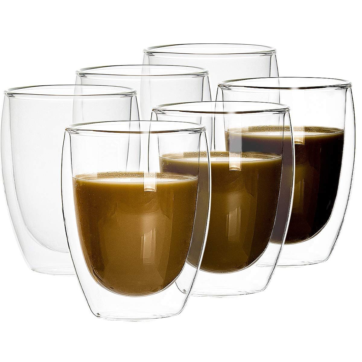 Double Wall Insulated Glasses, Set of 6 Coffee Mugs and Tea Drinking Cups | Shop Today. Get it ...