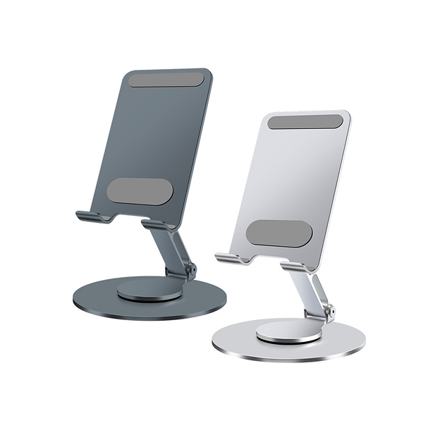 2-Pack Adjustable Aluminium Phone Stand Rotating Foldable Desk Holders