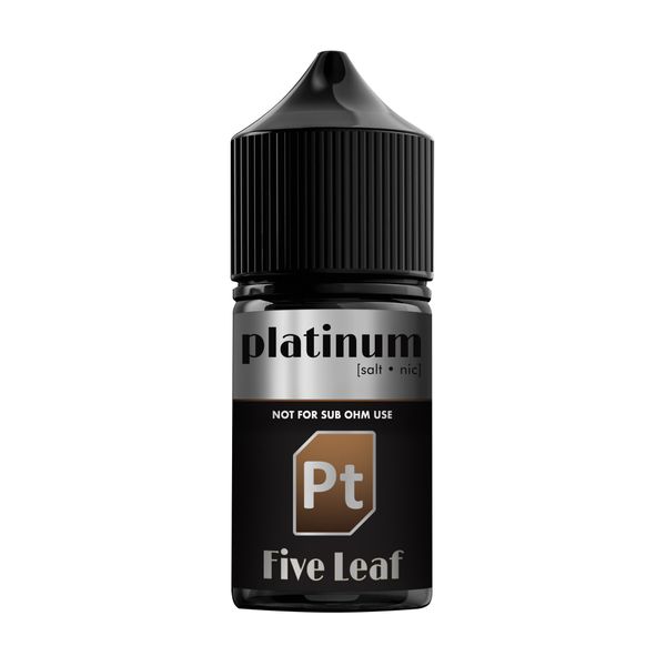 Platinum Vape Juice - Five Leaf Dark Roasted Flavour - 30ml - 25mg Nic Salt