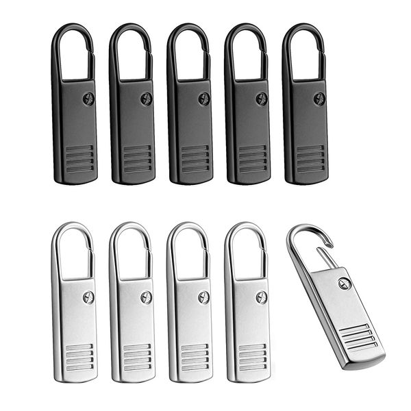 10Pcs Metal Zipper Puller Zip Slider Extender for Suitcases Backpacks