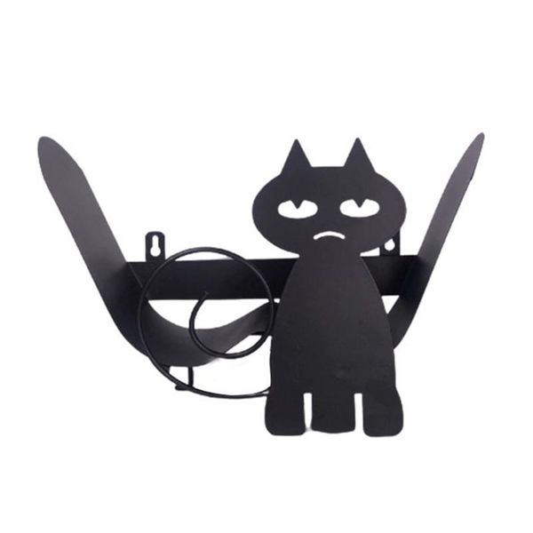 Vertical Black Cat Toilet Paper Handle Bathroom Regumser Craft Decoration