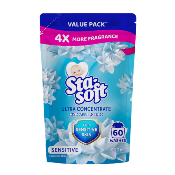 Sta-soft Ultra Concentrate Sensitive Fabric Softener 800ml