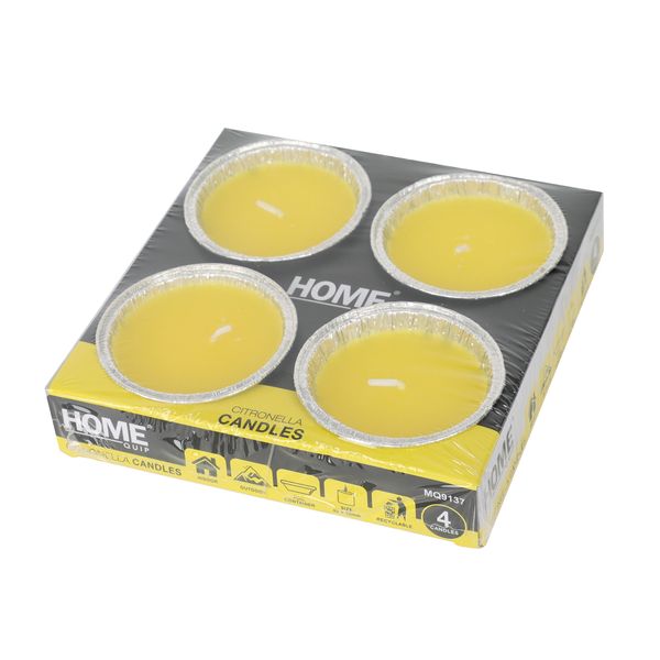 Home Quip 4Pack Citronella Candles in Foil