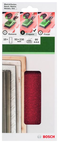 For orbital sanders 93 x 230 mm 80,8 hole 10 Piece clip on