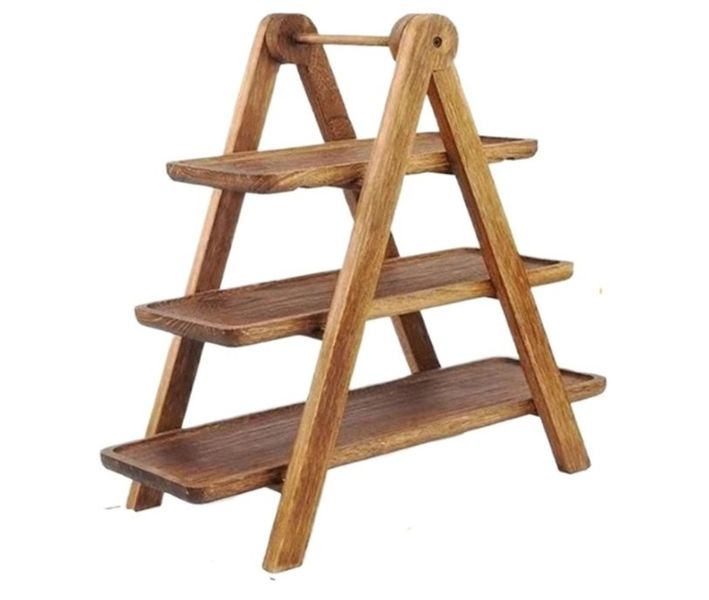 Wood Cupcake Stand 3 Tier Wood Dessert Display Stand for Party/Birthday