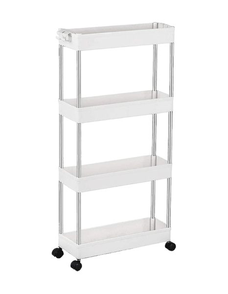 4 Layer Ultra-Slim Compact Mobile Multi-functional Storage Trolley