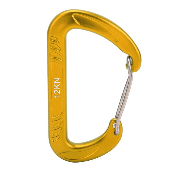 Gold D-Shape 12kN Quick Buckle Carabiner
