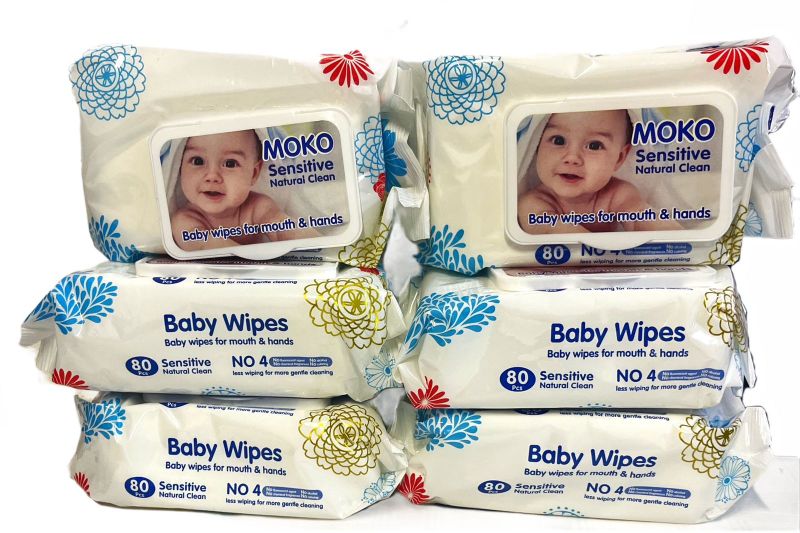 Moko Sensitive Moist Baby Wipes 80 x 6 Packets
