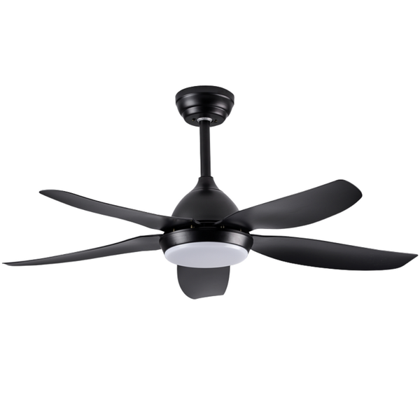 Fan Light with Remote Control - Black - 110cm