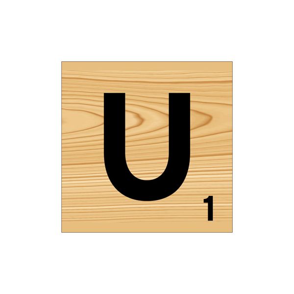 Scrabble Wall Art - U