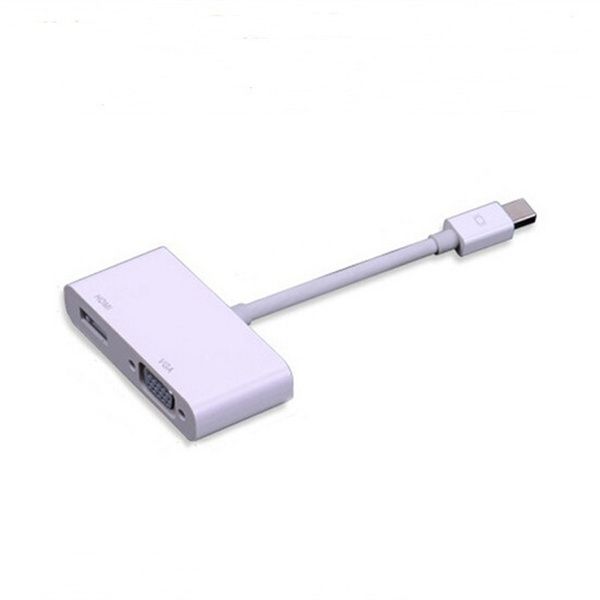 2 in 1 Mini Display Port DP to HDMI&amp; VGA Adapter Cable-White