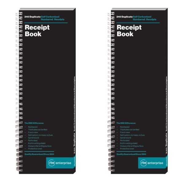 RBE Receipt Duplicate Book 240 Numbered Receipts 2's Shop Today. Get