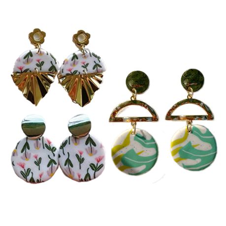 Art Earrings for Girls,3-piece Niche Romance Dangler, Fresh Temperament Earrings Image