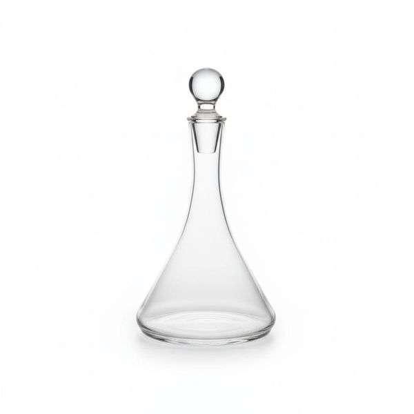 Large 1700ml Glass Decanter (27 x 17cm) With Round Knob Glass Stopper