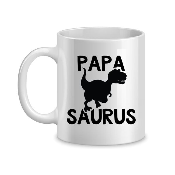 Papa Saurus Coffee Mug for Him Father's Day Graphic Cups Men Present 051
