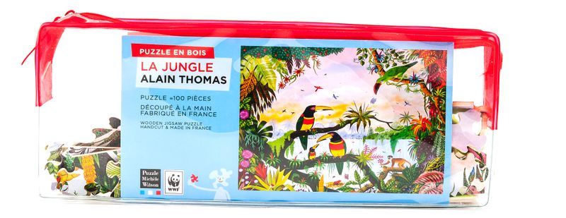 La Jungle - 100 Big Pieces Shaped Wooden Jigsaw Puzzle (All Ages)