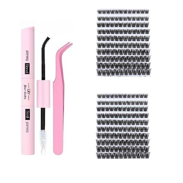 Synergy360 Mixed DIY Lash Set with Tweezers and Glue