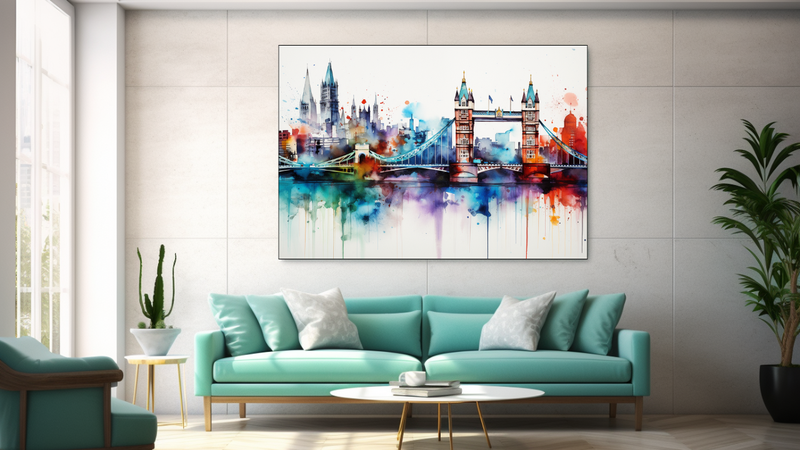 Canvas Wall Art - Abstract Cityscape Symphony - JT0004