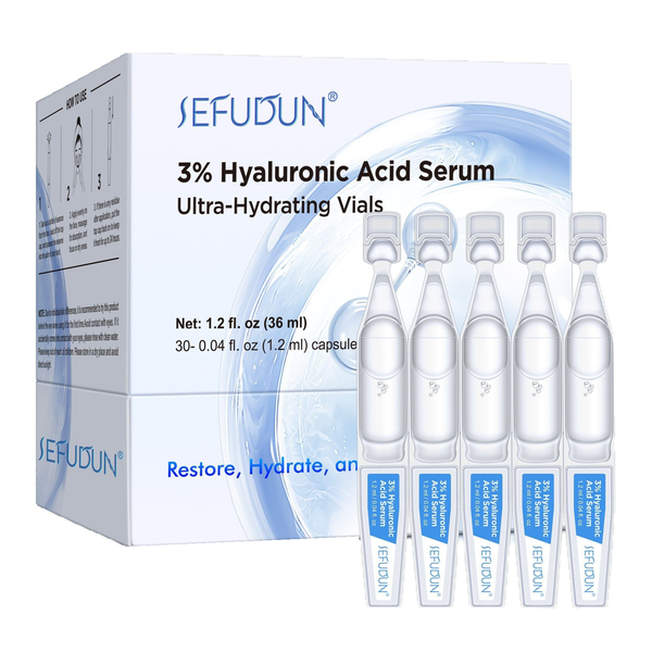 3% Hyaluronic Acid Serum-Ultra-Hydrating Vials-Restore Hydrate and Glow