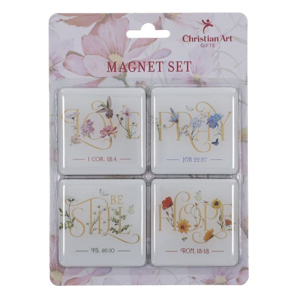 Magnetic Set - Love Hope Pray Be Still, Four-Pieces