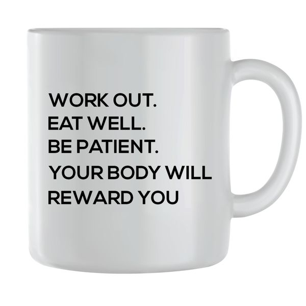 Work out Coffee Mugs for Men Women Motivational Graphic Saying Cup Gift 173