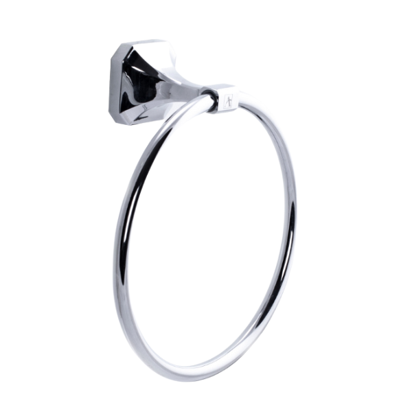 Kirk Aqua Coral Towel Ring Made From Zinc In A Chrome Plated Finish