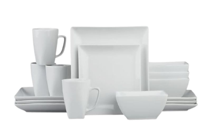 16 Piece Dinnerware Square Plate Set