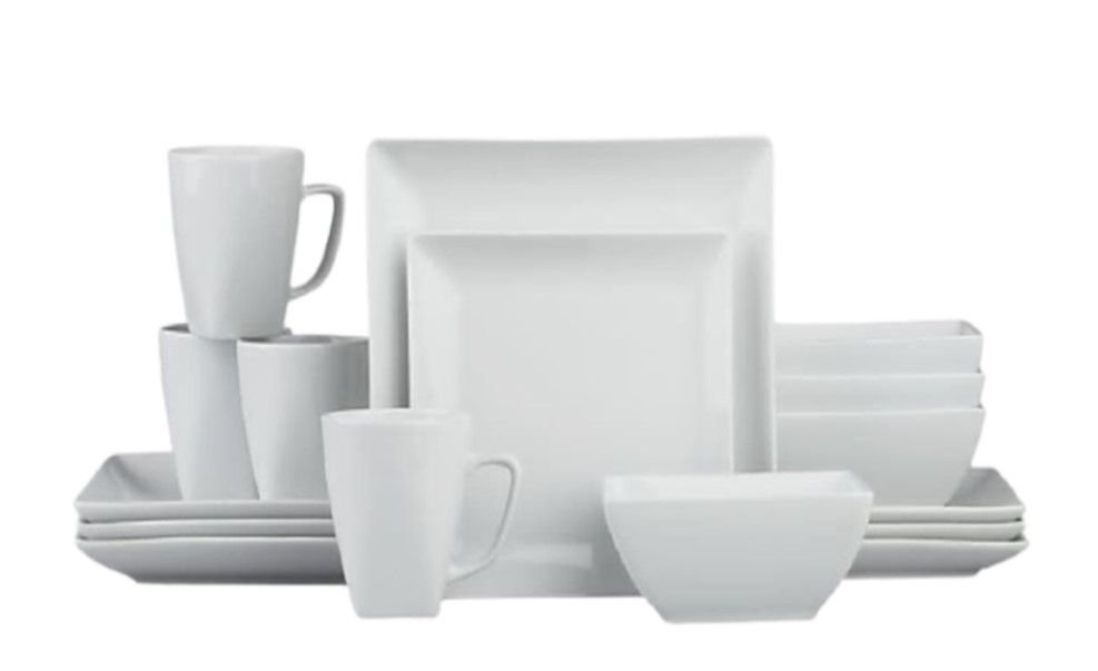 16 Piece Four Corner Shaped Dinner Set Shop Today. Get it Tomorrow