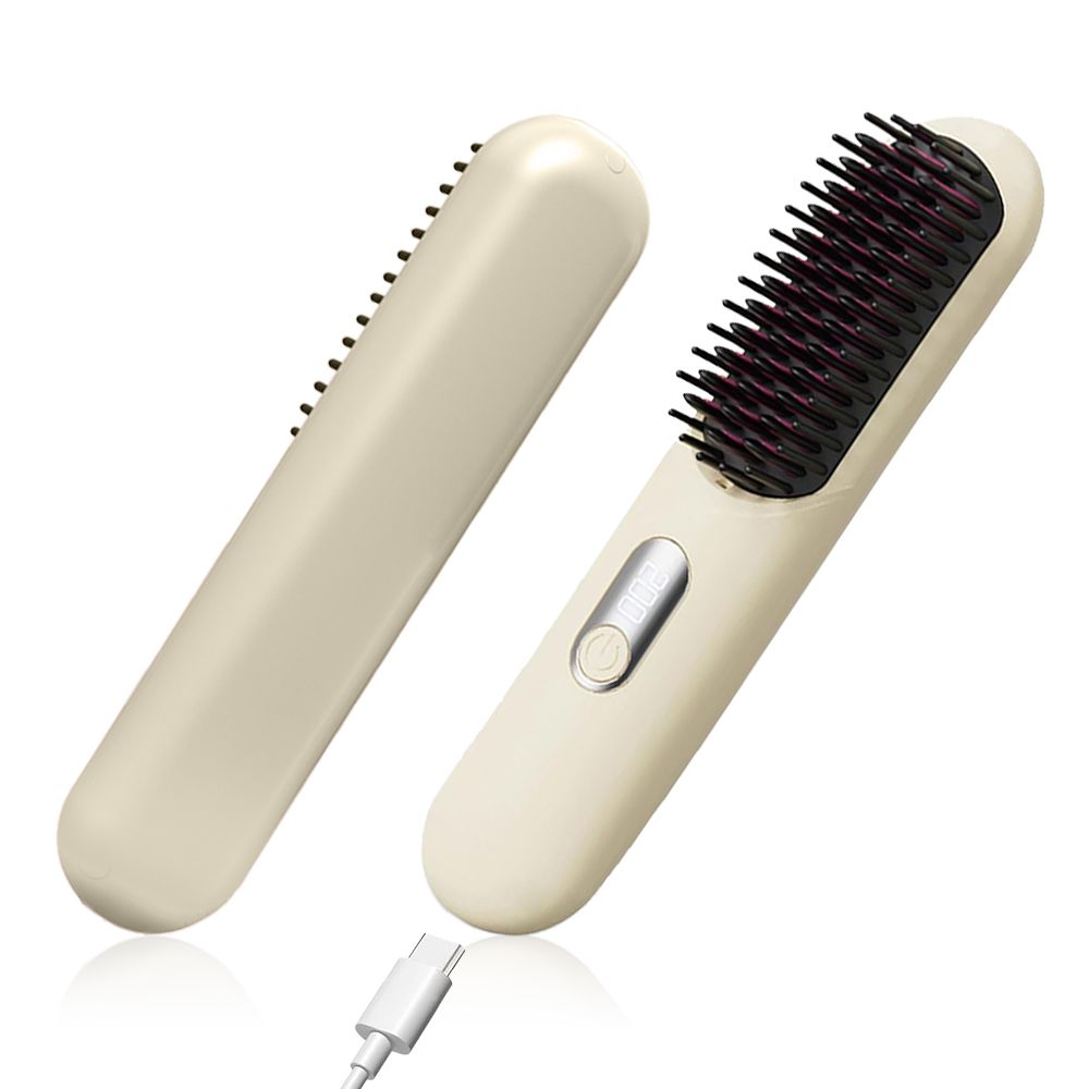 Portable Cordless Hair Straightener with LED Display and 4 Temperatures