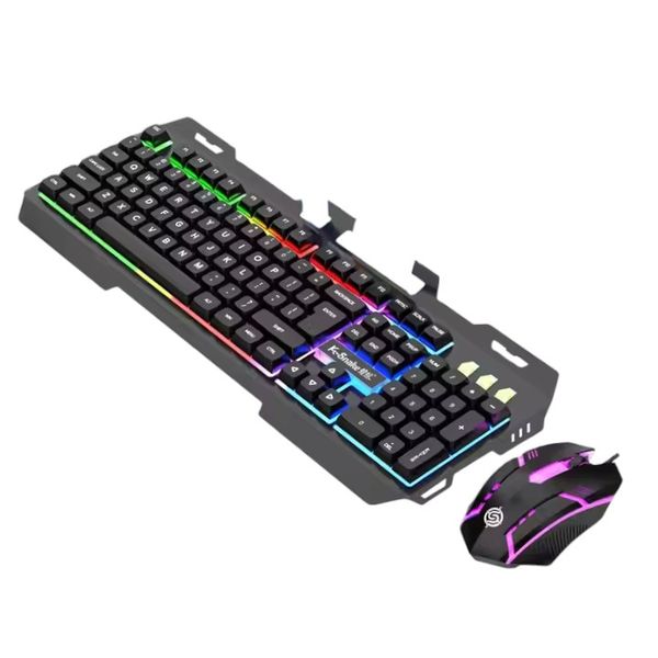 KM520 - Gaming Keyboard And Mouse With Rainbow LED Backlighting - Black