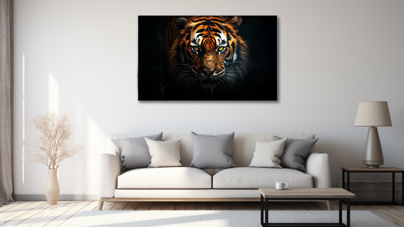 Canvas Wall Art - Fierce Beauty Tiger Abstract - MT0588
