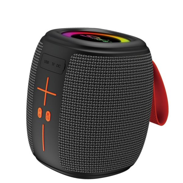 Bluetooth speaker BT5.0 speaker with diaphragm RGB Mini subwoofer - Black
