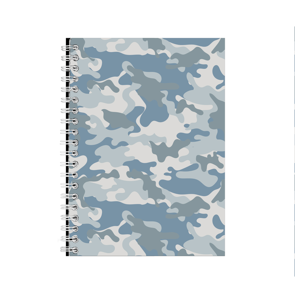 Light Blue Camo A5 Notebook Pad for Lovers Trendy Graphic Design Present031