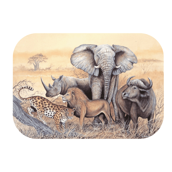 3D Big Five Nature Printed Mouse Pad