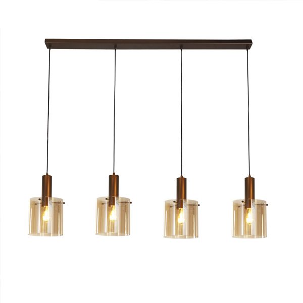 The Lighting Warehouse - Pendant Jiraiya 4 Light Amber