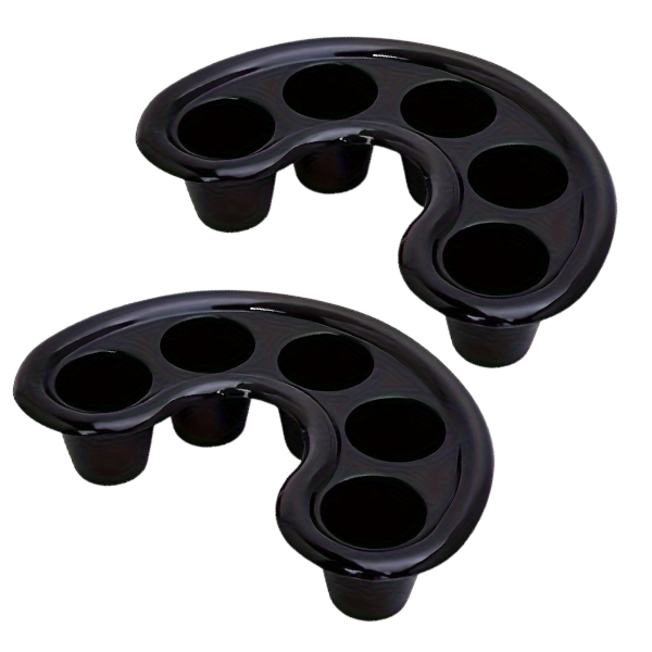 2pcs Manicure Nail Soaking Tray - Black