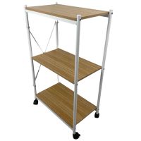 Three Layer Living Room Floor Standing Shelves with Wheels HZ-16B