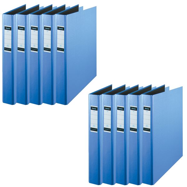 Donau A4 Ring Binder File 30mm - 2 ring, Blue (Pack of 10)